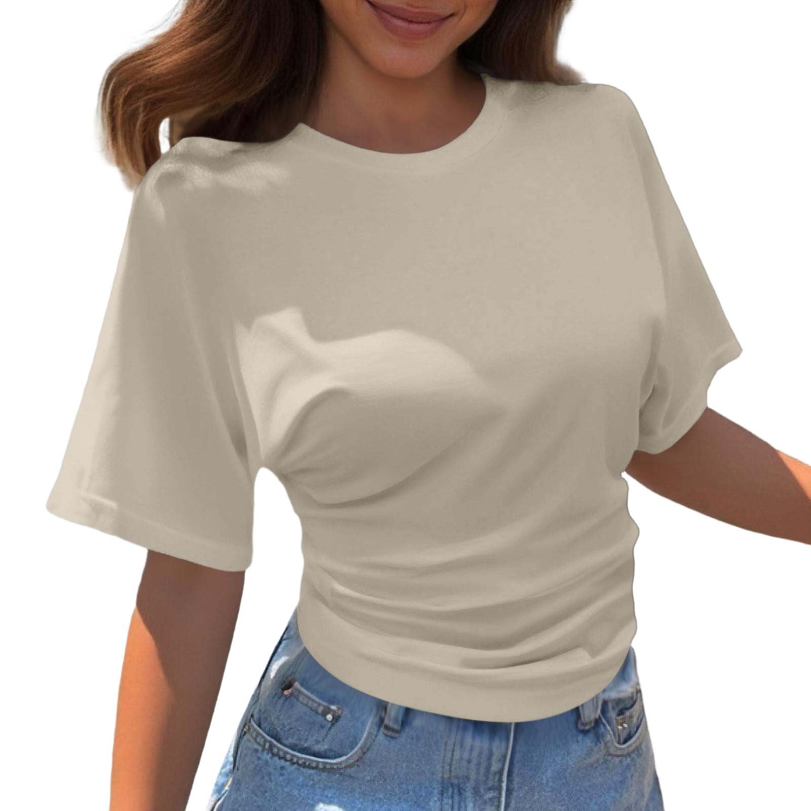 CONROSES Mothers Day Gift Women's Short Sleeve Base T-Shirts Crewneck ...