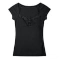 CONROSES Mothers Day Gift Women's Short Sleeve T-Shirts Crewneck Solid ...