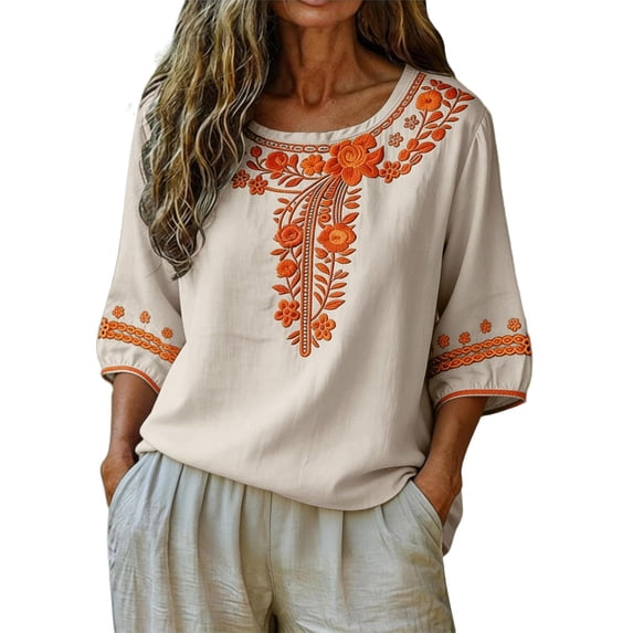 CONROSES Mothers Day Gift Womens Short Sleeve African T-Shirts Crewneck Retro Graphic Loose Fit Summer Tee Blouses for Lady