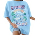 thumbnail image 1 of CONROSES Mothers Day Gift Womens Short Sleeve Hawaii T-Shirts Crewneck Tropical Graphic Y2K Loose Fit Summer Beach Tee Blouses for Lady, 1 of 4