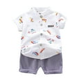thumbnail image 1 of CONROSES Toddler Boys Clothes Sets Cartoon Graphic Short Sleeve Shirts Shorts Outfits for Kids, Sizes 3-4 Years, 1 of 3