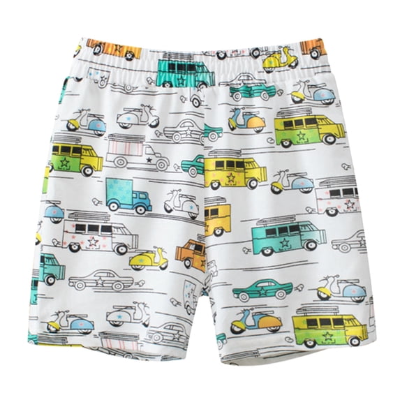 CONROSES Toddler Boys Loungewear Shorts Cartoon Graphic Sleepwear Shorts for Boy Casual Elastic Waist Cozy Homewear 3-4 Years