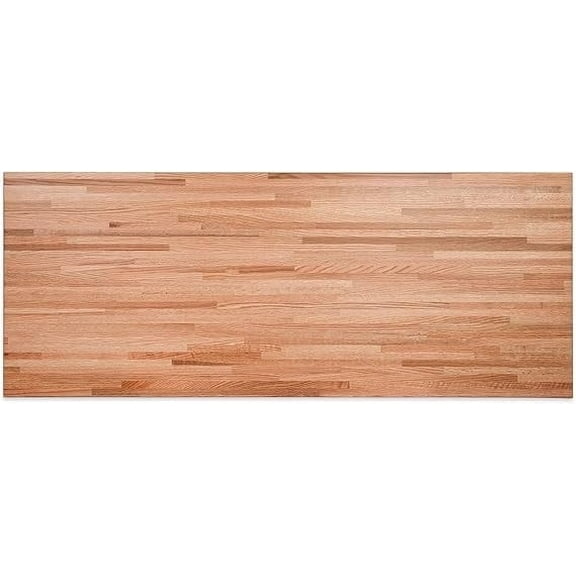 CONSDAN Butcher Block Counter Top, 48 x 36, USA Grown Oak Solid Wood Countertop, Large Island Top, Table Top, Polished, Prefinished, 1.5" Thick