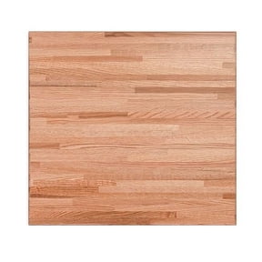 CONSDAN Butcher Block Counter Top, USA Grown Oak Solid Hardwood Countertop, Wood Slabs for Kitchen, Reversible, Both Side Polished, Prefinished with Food-safe Oil, 1.5" Thickness, 36" L x 36" W