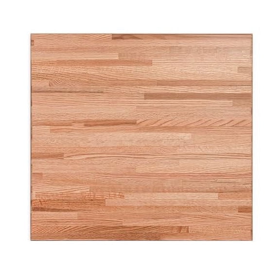 CONSDAN Butcher Block Counter Top, USA Grown Oak Solid Hardwood Countertop, Wood Slabs for Kitchen, Reversible, Both Side Polished, Prefinished with Food-safe Oil, 1.5" Thickness, 36" L x 36" W