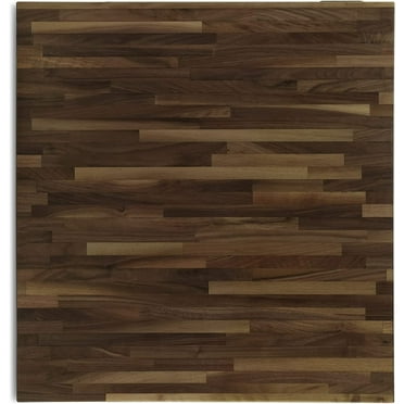CONSDAN Butcher Block Counter Top, Walnut Solid Hardwood Countertop, Wood Slabs for Kitchen, Reversible, Both Side Polished, Prefinished with Food-safe Oil, 1.5" Thickness, 12"x25"
