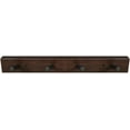 thumbnail image 1 of CONSDAN Coat Rack Wall Mount, USA Grown Hickory Coat Hooks with 4 Hooks, Wooden Coat Hanger Wall Mount for Hanging Coats, Jacket, Clothes, Hat, Dark Walnut, 1 of 7