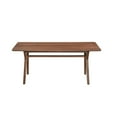thumbnail image 1 of CONSDAN Dining Table for 4-8, Table Only, 71x35 Extra Large, Rectangular Shape, Walnut Veneer Top, Solid Wood Frame, Softly Curved Edges, Elegant Look, 1 of 6