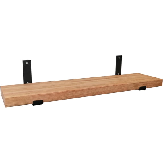 CONSDAN Floating Shelves, USA Grown Solid Oak Hardwood, Wall Shelves for Bedroom, Bathroom, Living Room, Kitchen, 60x7.5x1.5 in, Natural Oak