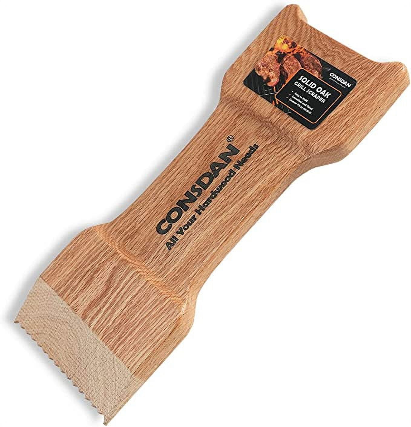 CONSDAN Grill Scraper Soild Oak Wooden Grill Brush Grill Scraper for CONSDAN Grill Scraper Soild Oak Wooden Grill Brush Grill Scraper for