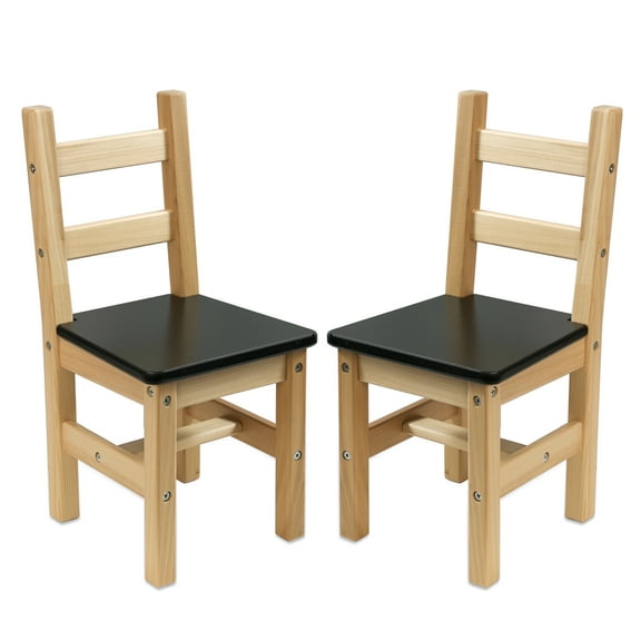 CONSDAN Kids Chairs, USA Grown Solid Poplar Hardwood Child Chairs, 10" Height Seat, Indoor or Outdoor Use, 2 Pack