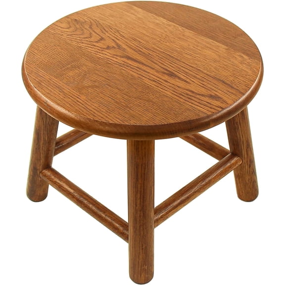 CONSDAN Step Stool, USA Grown Oak, Handcrafted Solid Wood Stool, 9" Low Stool(Chocolate)