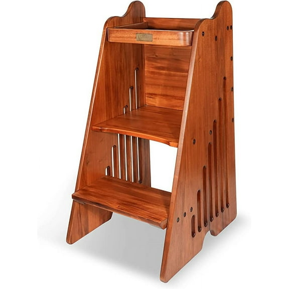 CONSDAN Kitchen Step Stool for Toddlers, Kids Standing Tower Kitchen Toddler Learning Stool, Kitchen Stool with Safety Rail for Kitchen Counter, Bathroom Sink