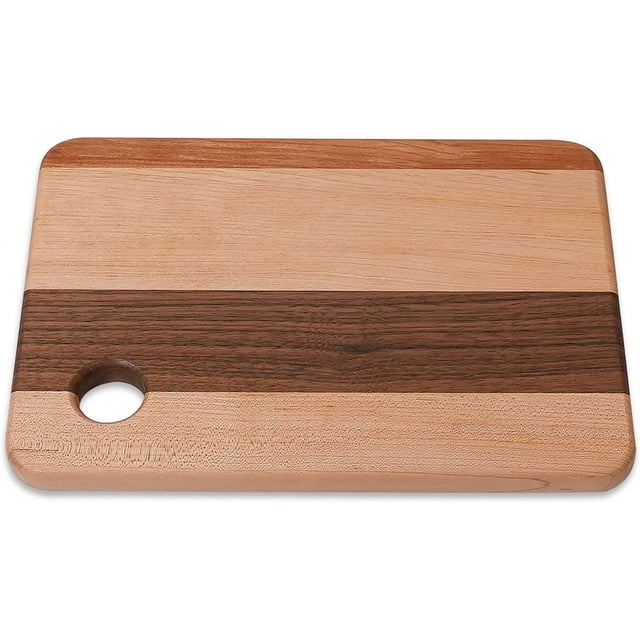CONSDAN Mixed Hardwood Cutting Board FoodSafe Kitchen Chopping Board
