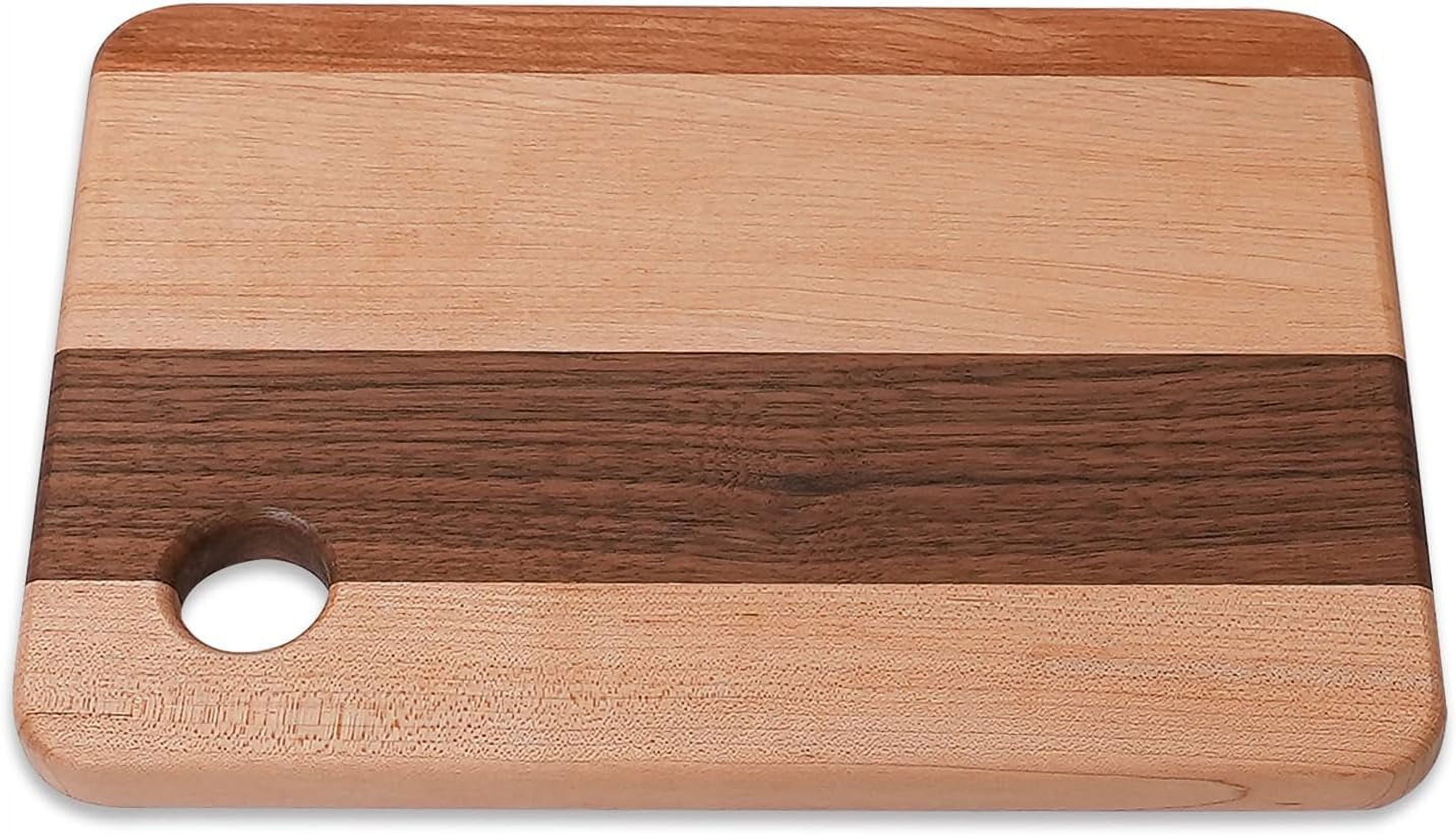 CONSDAN Mixed Hardwood Cutting Board FoodSafe Kitchen Chopping Board