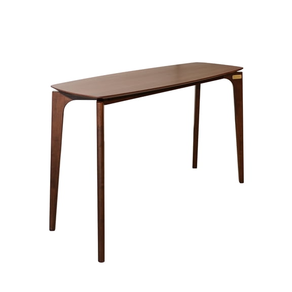 CONSDAN Space-Saving Solid Wood Bar Table for Home & Apartment Stylish Compact Design, Table Only, Natural Finish
