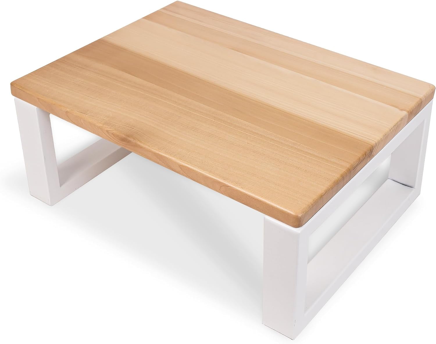 CONSDAN Step Stool with Metal Frame, Solid Hardwood Step Stool for ...