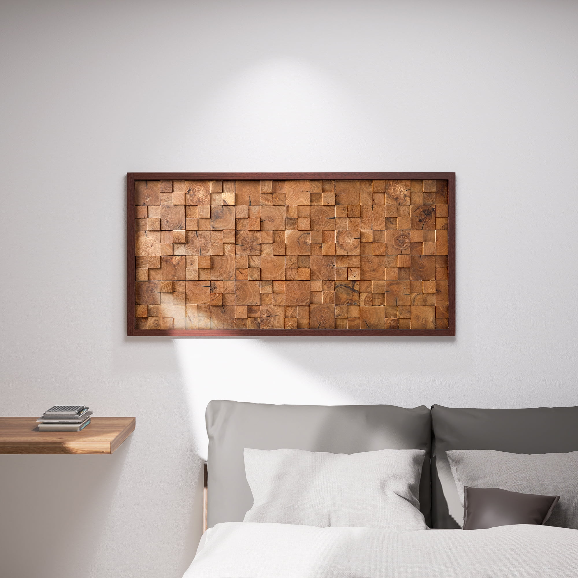 CONSDAN Wood Wall Decor USA Grown Hardwood, Rustic Wooden Wall Art