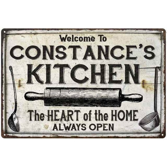 CONSTANCE'S Kitchen Farmhouse Sign Gift Gift 12x18 Metal 112180033235