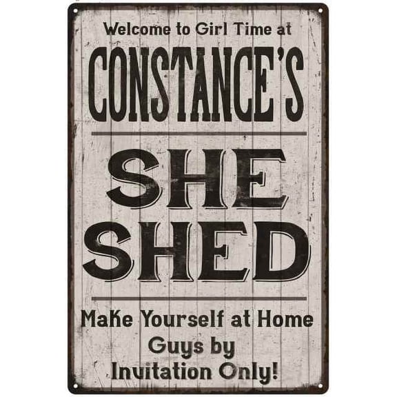 CONSTANCE'S She Shed Sign Lady Cave Sign Gift 16 x 24 Matte Finish Metal 116240082235