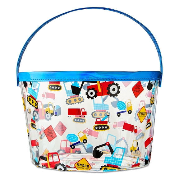 Transparent Construction Basket, Multicolor, 11" x 7", Easter by Way To Celebrate