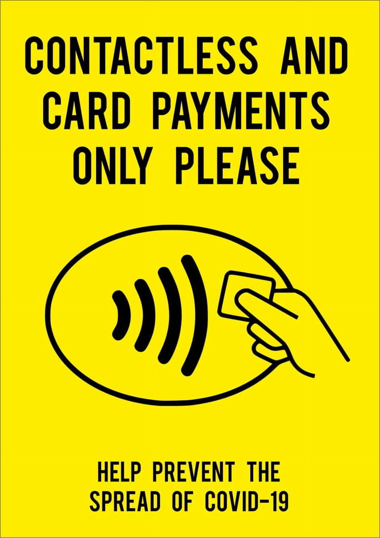 Offline Card Sign CONTACTLESS AND CARD PAYMENTS ONLY Metal Aluminum SignS AND FOAMEX ...