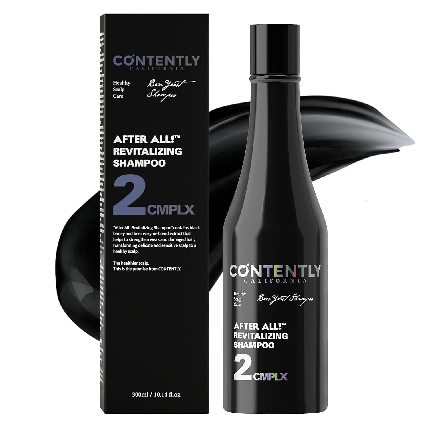 Contently Biotin Thickening Shampoo｜For Dry Scalp & Thinning Hair｜Purifying Shampoo To Repair & Strengthen Scalp｜Sulfate & Silicone Free 10.14 fl.oz