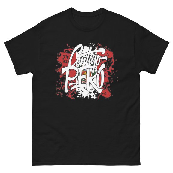 CONTIGPO PERU SPLASH FUN GRAPHIC T SHIRT Men's classic tee