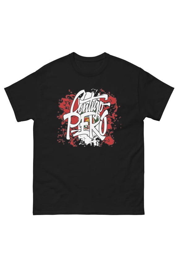 CONTIGPO PERU SPLASH FUN GRAPHIC T SHIRT Men's classic tee