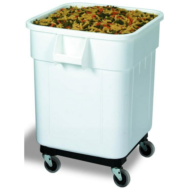 CONTINENTAL COMMERCIAL 9332 Ingredient Bin, 32 gal Capacity, Square, Plastic, White