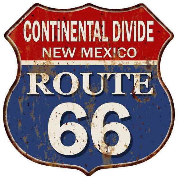 CONTINENTAL DIVIDE, NEW MEXICO Route 66 Shield Metal Sign Man Cave 211110013141