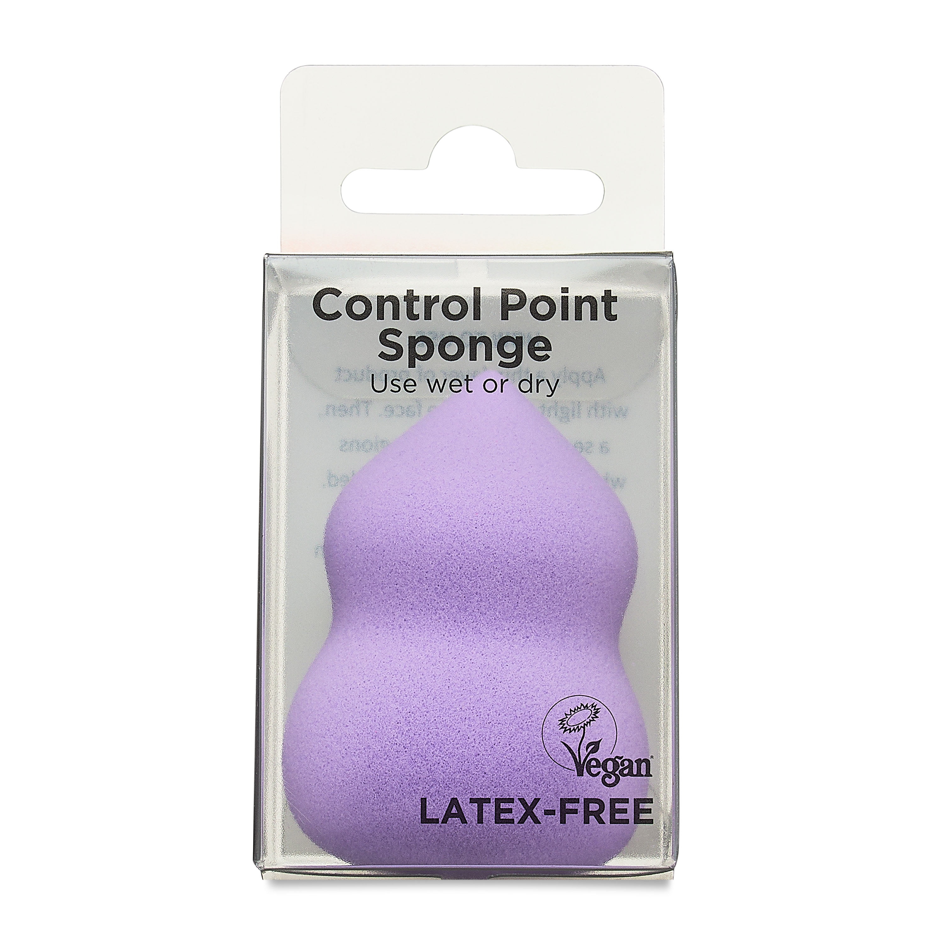 Control Point Makeup Sponge for Wet or Dry Cosmetics, Latex-Free, Light Purple, 1 Count, by Walmart