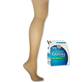 L Eggs Sheer Energy Medium Support Leg Control Top Wicking Sheer Toe Pantyhose
