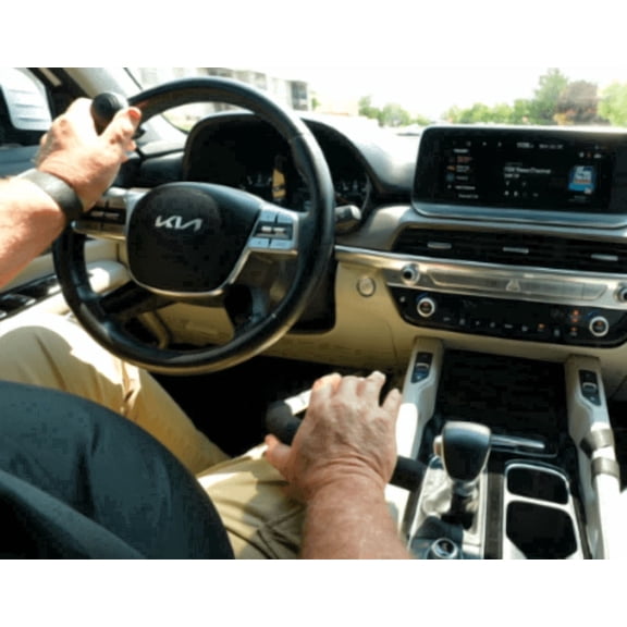 The Controller Driver Hand Braking. Gray. Designed to Assist Those with Mobility Issues Who Cannot Rotate the Foot, Ankle or Leg to Control the Brake.