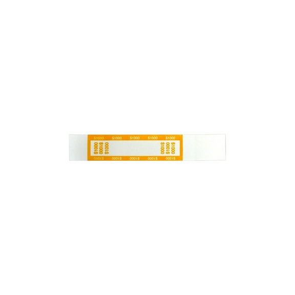 CONTROLTEK $1000 Currency Strap Yellow/White 1000/Box (CNP56536) 560020