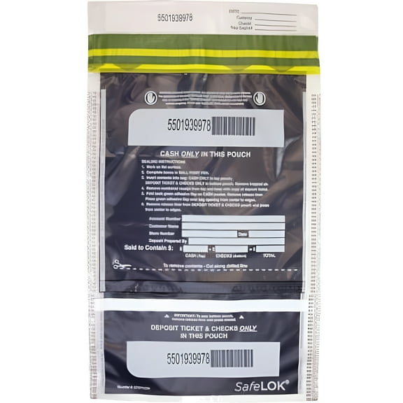 CONTROLTEK SafeLOK VT Tamper-Evident Deposit Bags (585092)