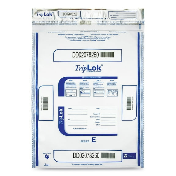 ControlTek, CNK585048, High-Performing Security Bags, 50 / Pack, Clear