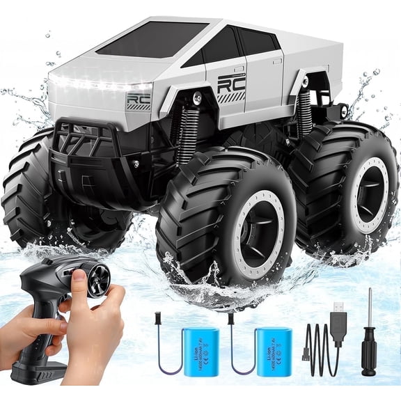 1:16 RC Truck 2.4GHz Remote Control Car Off-Road 4WD Waterproof RC Pick-up Truck Car Toy for All Terrain Truck with 2Batteries Toys for Kids 2025 Christmas Birthday Gifts
