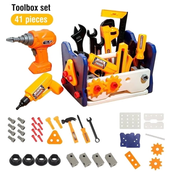 Kids Tool Set 41-Piece Pretend Play Construction Toy Toddler Girl Toys Gifts for Toddlers Kids Aged 3+