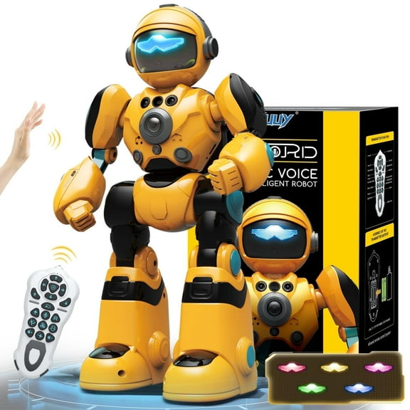 Remote Control Robot Singing Dancing Programmable with Infrared Gesture,Gifts for Kids Age Group3 -8 (Yellow)