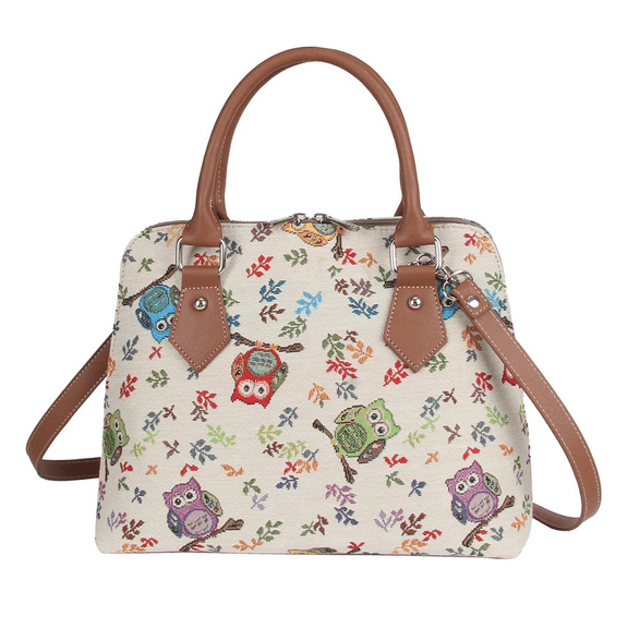 CONV-OWL | Owl Convertible Top Handle Purse Handbag