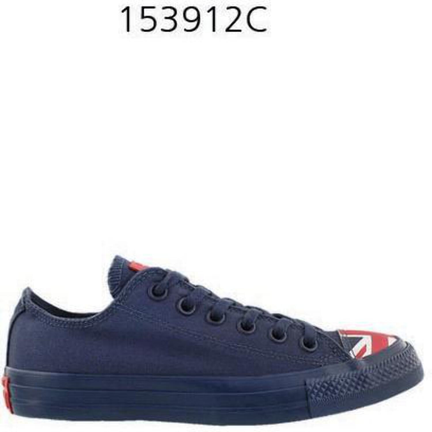 CONVERSE Chuck Taylor All Star Flag Toe Cap Low Top Sneaker Navy Red White 153912C Walmart