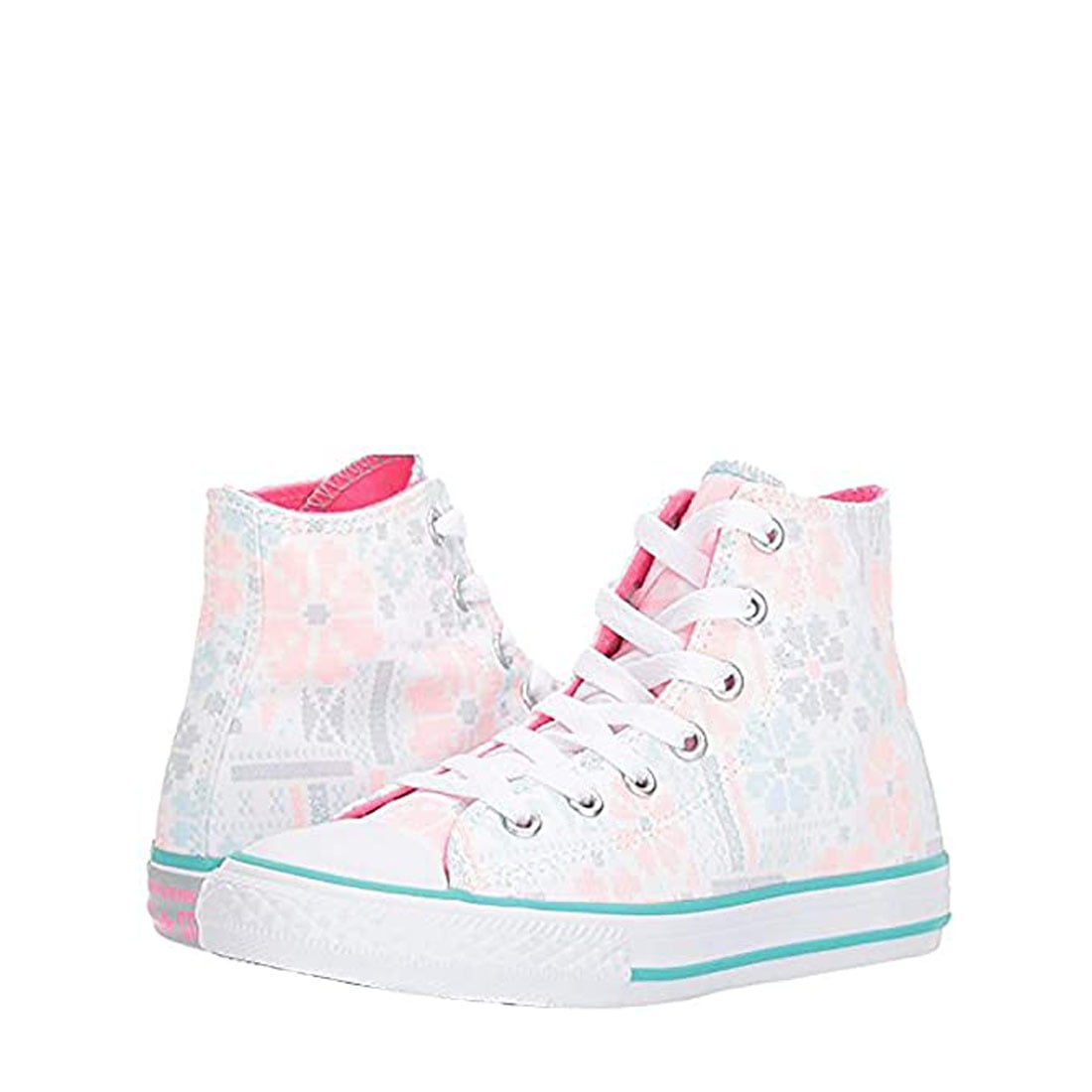 CONVERSE Chuck Taylor All Star Winter Graphic Hi Unisex Infant shoe size Kid 3.5 Athletics 658085F White Pink Pow White Walmart