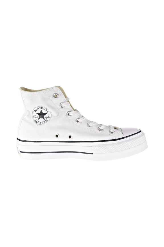 LIFT HI Platform Women's Sneaker Shoes High Top Chuck Taylors All Sizes (White,5)