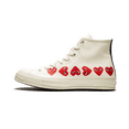 thumbnail image 1 of CONVERSE MENS Chuck 70 Hi "Comme Des Gar&ccedil;ons PLAY / Multi Hearts White" 162972C 162972C from Stadium Goods, 1 of 6