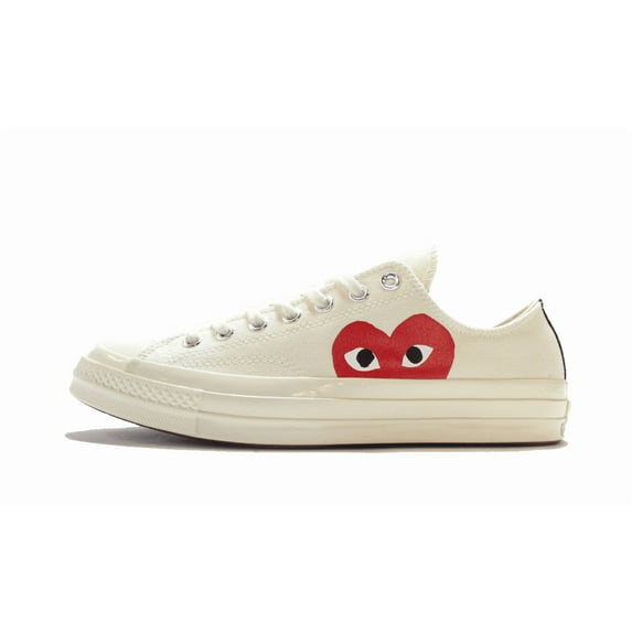CONVERSE MENS Chuck 70 Ox "Comme Des Garçons PLAY / Half Heart White" 150207C 150207C from Stadium Goods