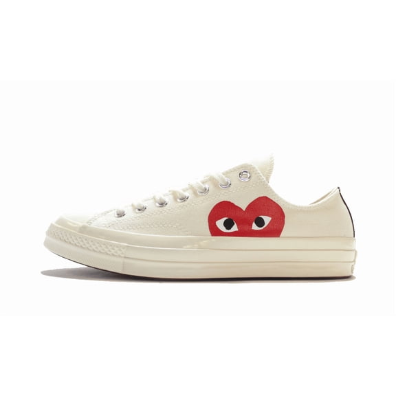 CONVERSE MENS Chuck 70 Ox "Comme Des Garçons PLAY / Half Heart White" 150207C 150207C from Stadium Goods