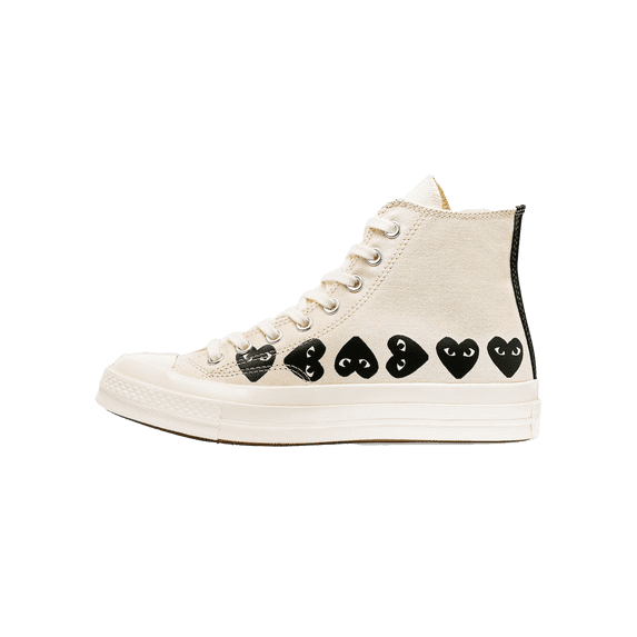 CONVERSE MENS Chuck Taylor All Star 70 Hi "Comme des Garcons PLAY Multi-Heart Milk" A08148C A08148C from Stadium Goods