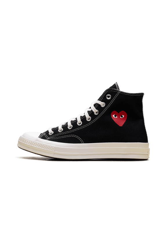 MENS Chuck Taylor All Star 70 Hi "Comme des Garcons PLAY Single Heart Black" A08801C A08801C from Stadium Goods