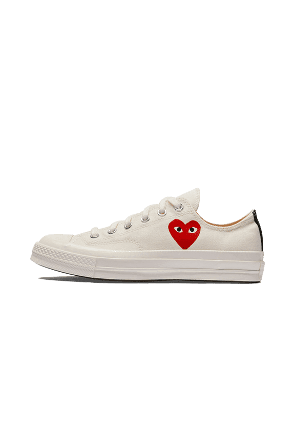 MENS Chuck Taylor All Star 70 Low "Comme des Garcons PLAY - Small Red Heart Beige" AZ K128 001 2 AZ K128 001 2 from Stadium Goods
